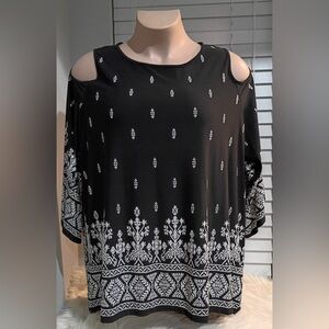 Slim Factory Women’s 3X Cold Shoulder Top